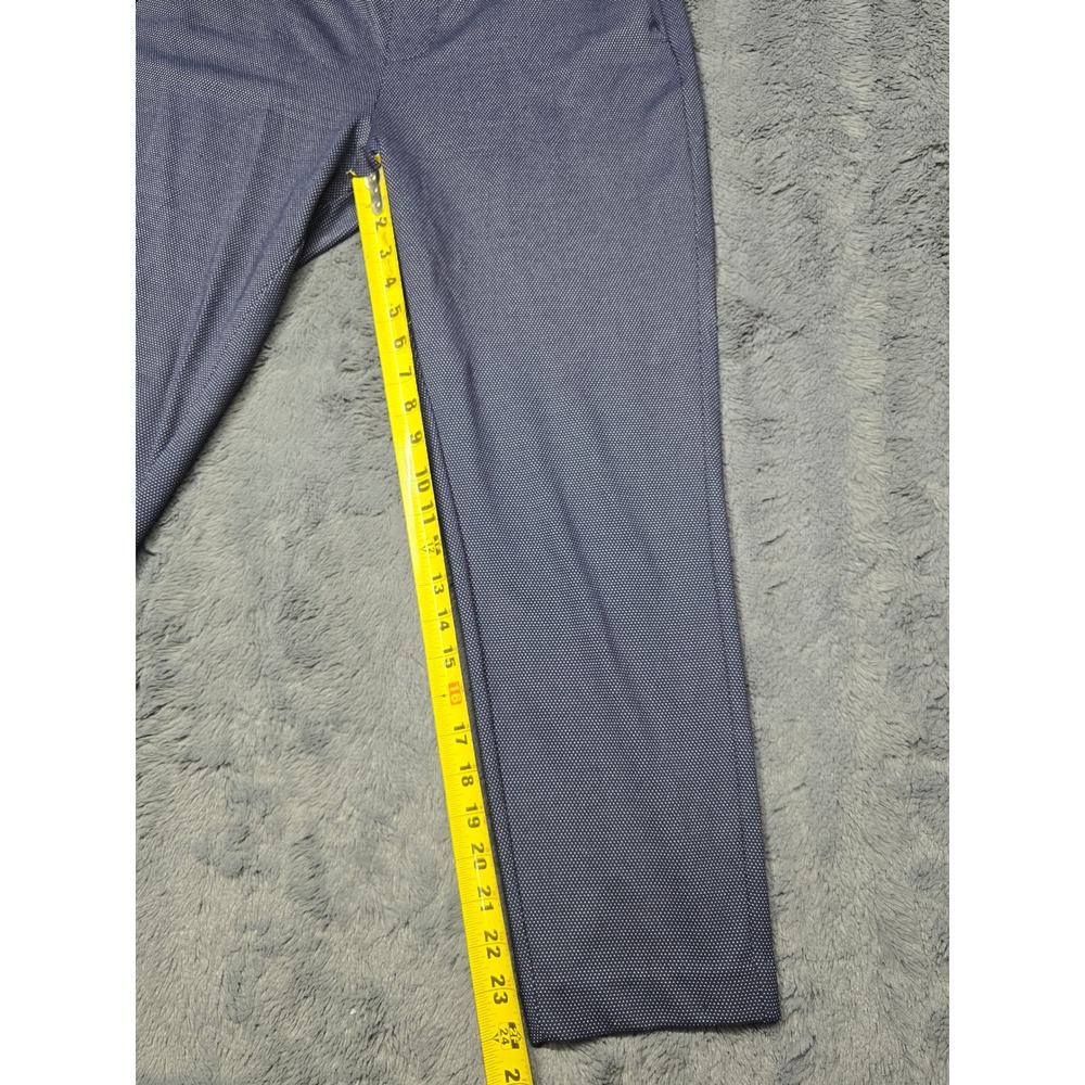 Liverpool Kelsey Navy Polka Dot Knit Trousers Womens Size 12/31 Ankle Pants - Picture 3 of 7